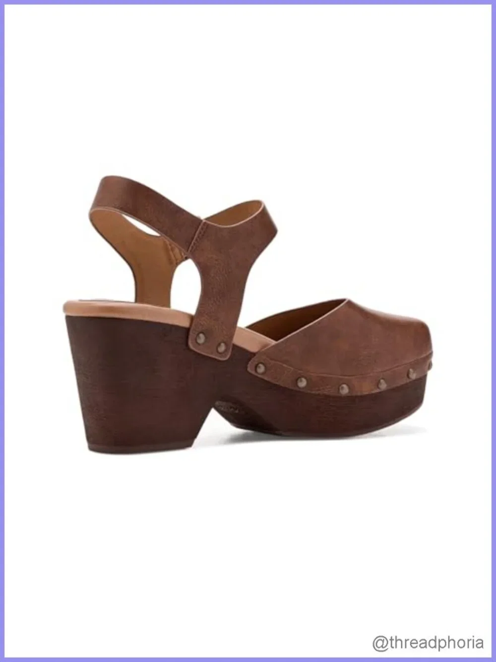 KORKS Women's Lapra Block Heel Ankle Strap Platform Sandal Vegan Leather